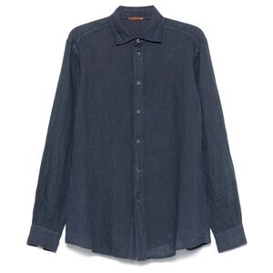 Barena Coppi Linen Shirt IT46 Medium Men’s Blue Gray